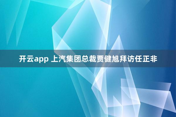 开云app 上汽集团总裁贾健旭拜访任正非