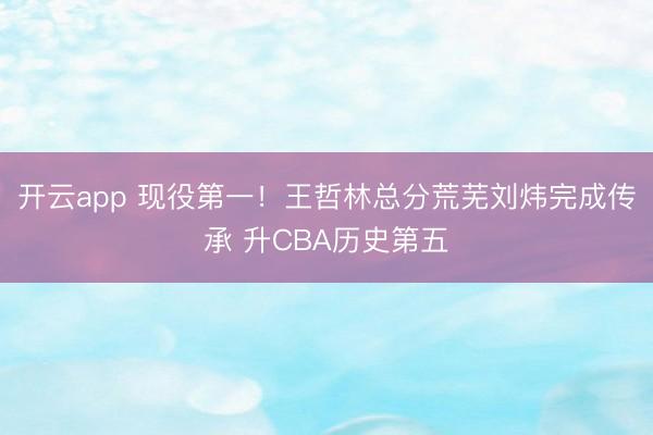 开云app 现役第一!王哲林总分荒芜刘炜完成传承 升CBA历史第五