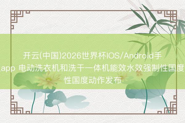 开云(中国)2026世界杯IOS/Android手机通用版app 电动洗衣机和洗干一体机能效水效强制性国度动作发布