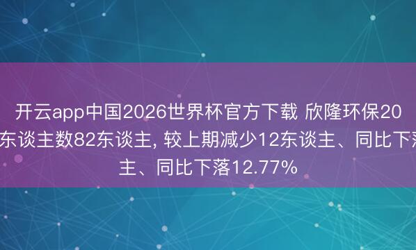 开云app中国2026世界杯官方下载 欣隆环保2025年参保东谈主数82东谈主， 较上期减少12东谈主、同比下落12.77%